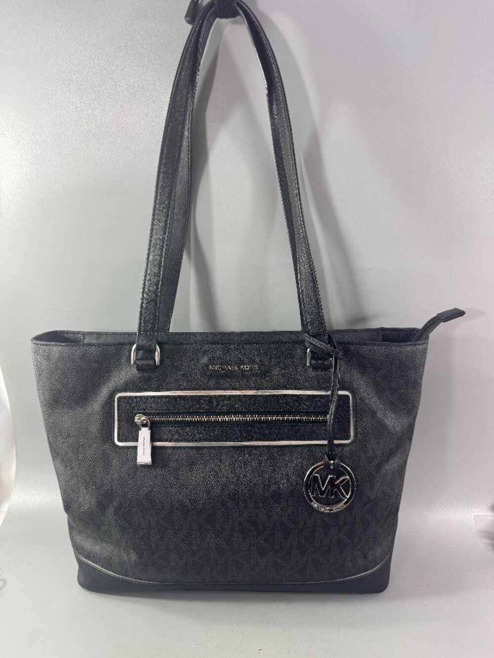 MICHAEL Michael Kors Womens Frame Out Item Leather Bag Tote Handbag